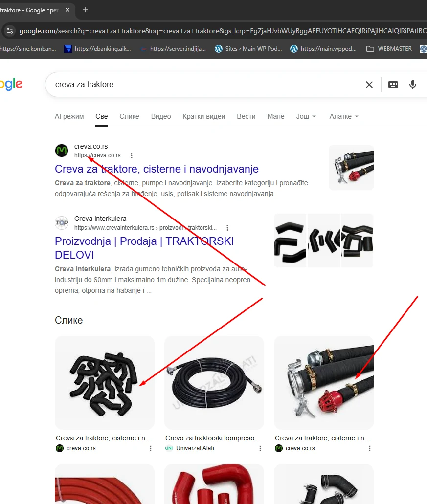 Google rezultat za frazu creva za traktore - creva.co.rs
