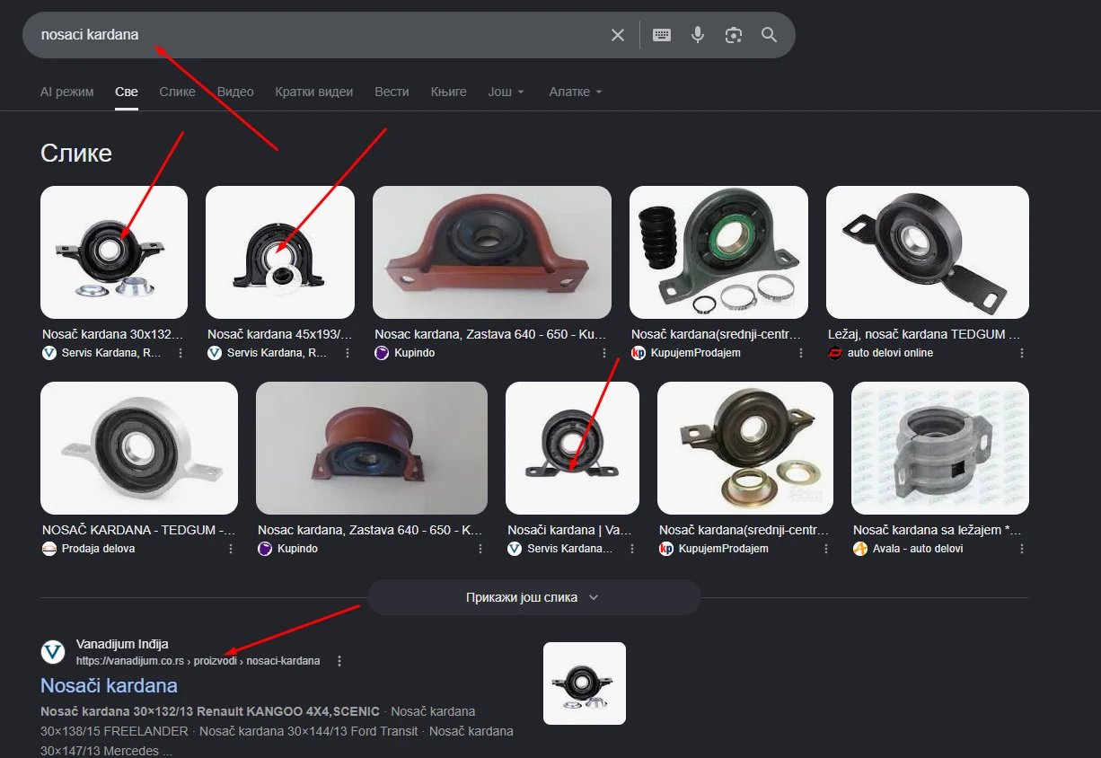 Google i Google Images rezultati za nosače kardana - Vanadijum