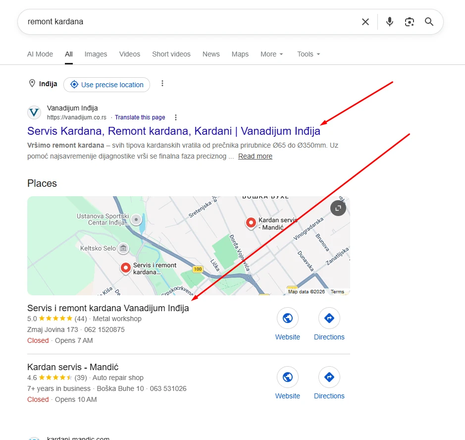 Google rezultat za remont kardana - Vanadijum Inđija