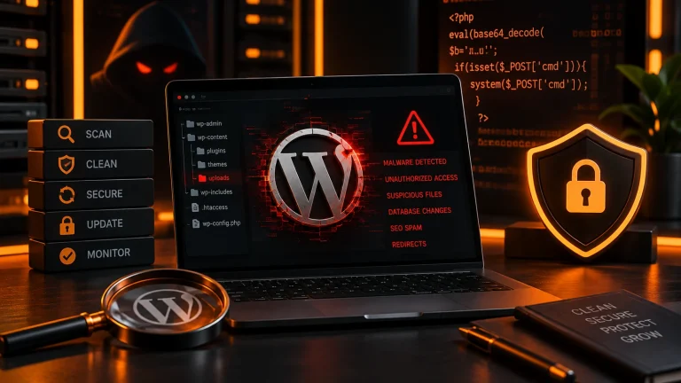 Hakovan WordPress sajt – malware skeniranje i bezbednosno čišćenje